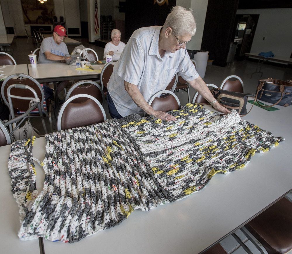 Danville Group Weaving Plastic Bags Into Sleeping Mats For Area Homeless News News Gazettecom