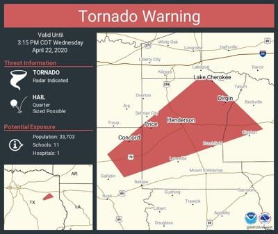 Tornado warning issued for parts of Rusk, Panola counties ...