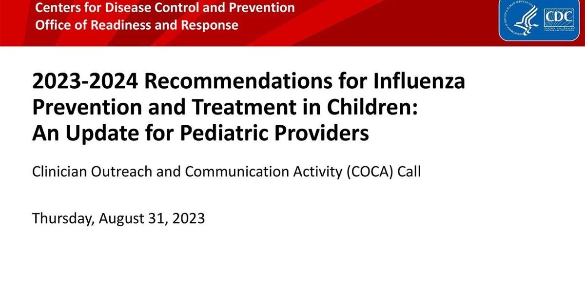 2023 2024 Recommendations For Influenza Prevention Treatment In Children Covid 19 News 2023 2024 Recommendations For Influenza Prevention Treatment In Children Covid 19 News