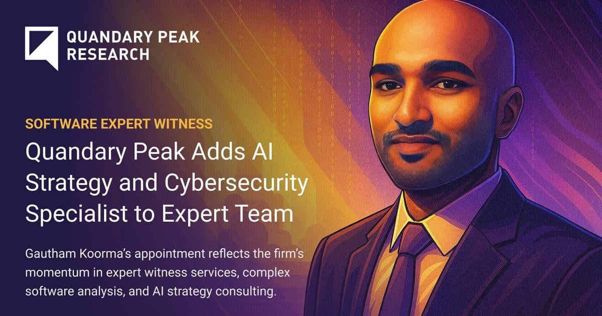 Quandary Peak Adds AI Strategy and Cybersecurity Specialist to Expert Team