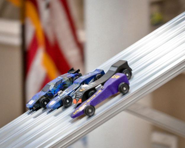 My youngest sons last Pinewood Derby cars. One legal one outlaw. :  r/cubscouts