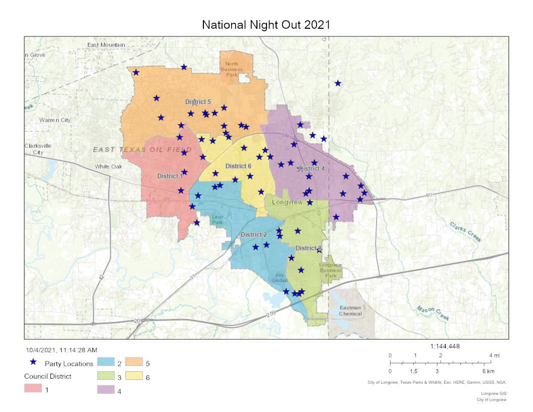 National Night Out map