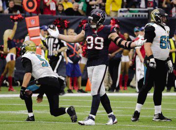 NFL: Texans beat Jaguars 30-6, clinch AFC South Title