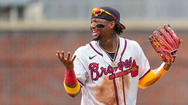 April 10, 2021: Atlanta Braves outfielder Ronald Acuna Jr. runs to