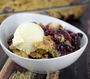 A cobbler full of summer flavors