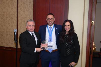 Congressman Chris Smith (R-NJ) receiving the 2025 Congressional Steward of the Dream to Cure Stomach Cancer Award from Debbie's Dream Foundation's Board President, Michael Ehren, and CEO, Andrea Eidelman, during the foundation's 13th Annual Stomach Canc...