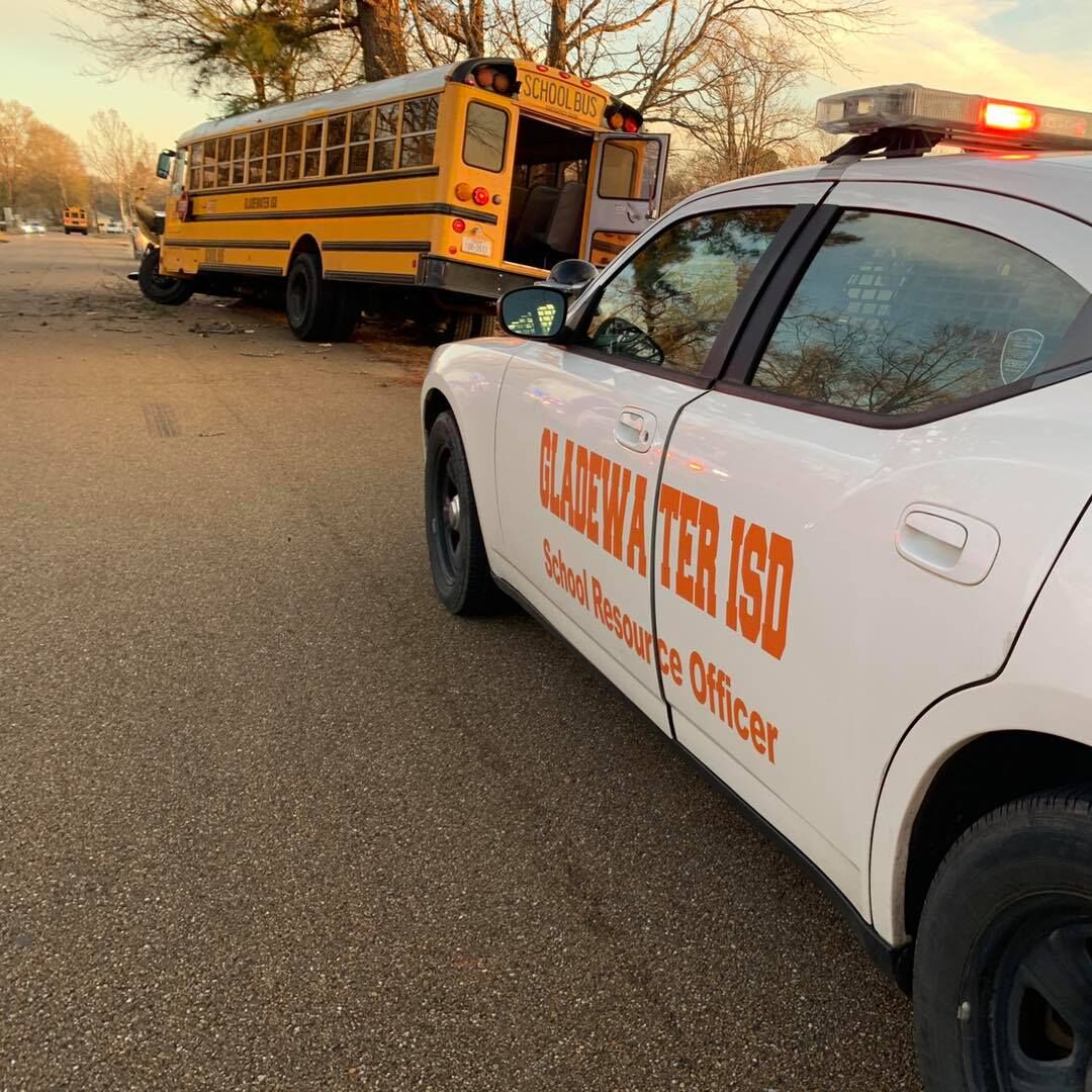 Minor injuries reported after Gladewater ISD bus hits tree Fire ems