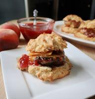 Gretchen's table: Sausage breakfast biscuits with fruit jam