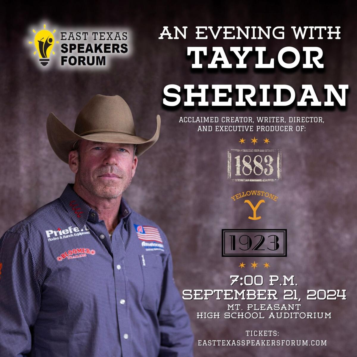 Yellowstone' creator Taylor Sheridan to speak in East Texas | Local News |  news-journal.com