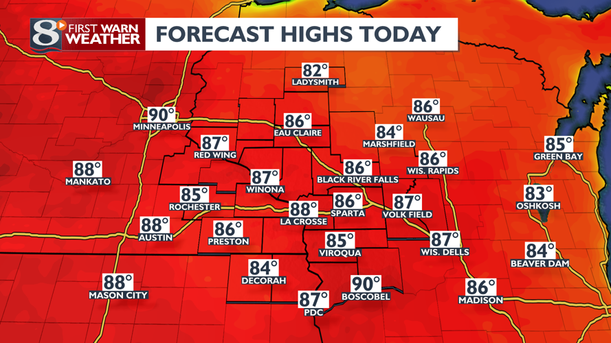 Turning Mainly Sunny & Warm Today | First Warn Weather | news8000.com