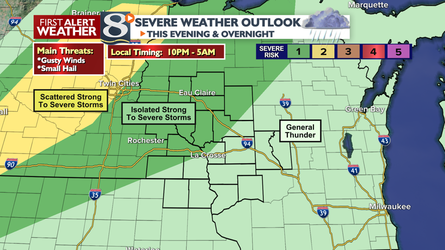 Slight Chance Of Showers & T-Storms Tonight -Bill Graul | | news8000.com