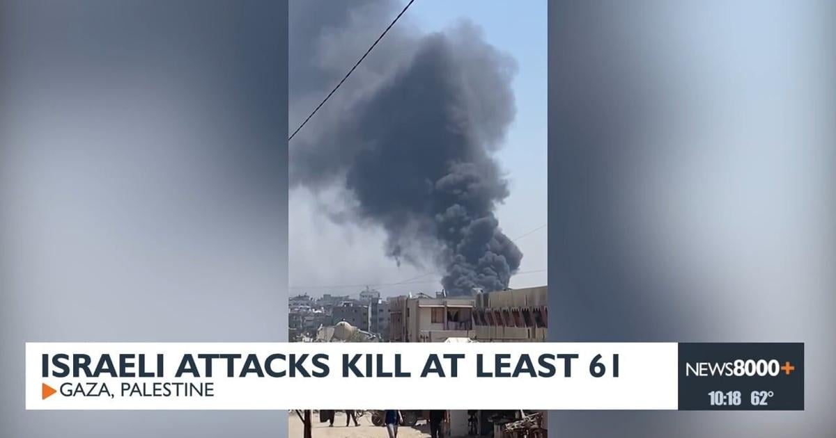 Israeli attacks kill at lease 61 in Gaza
