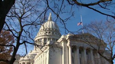 Wisconsin State Capitol Flags Half Staff