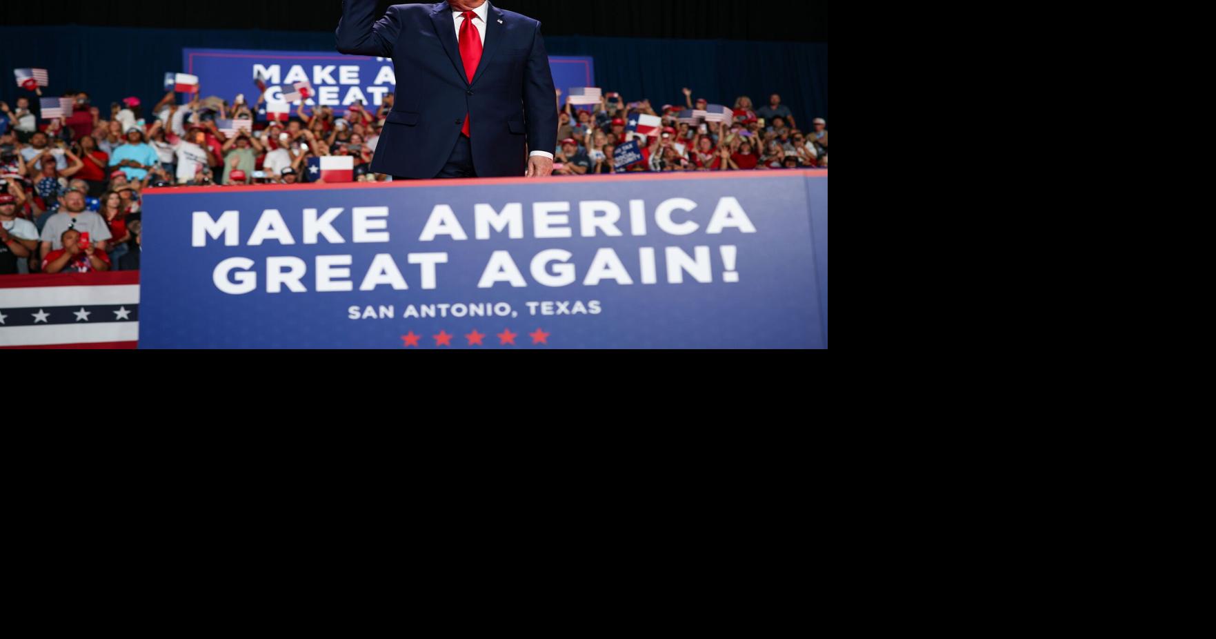 Trump stumps for embattled Texas Senate candidate at raucous rally ...