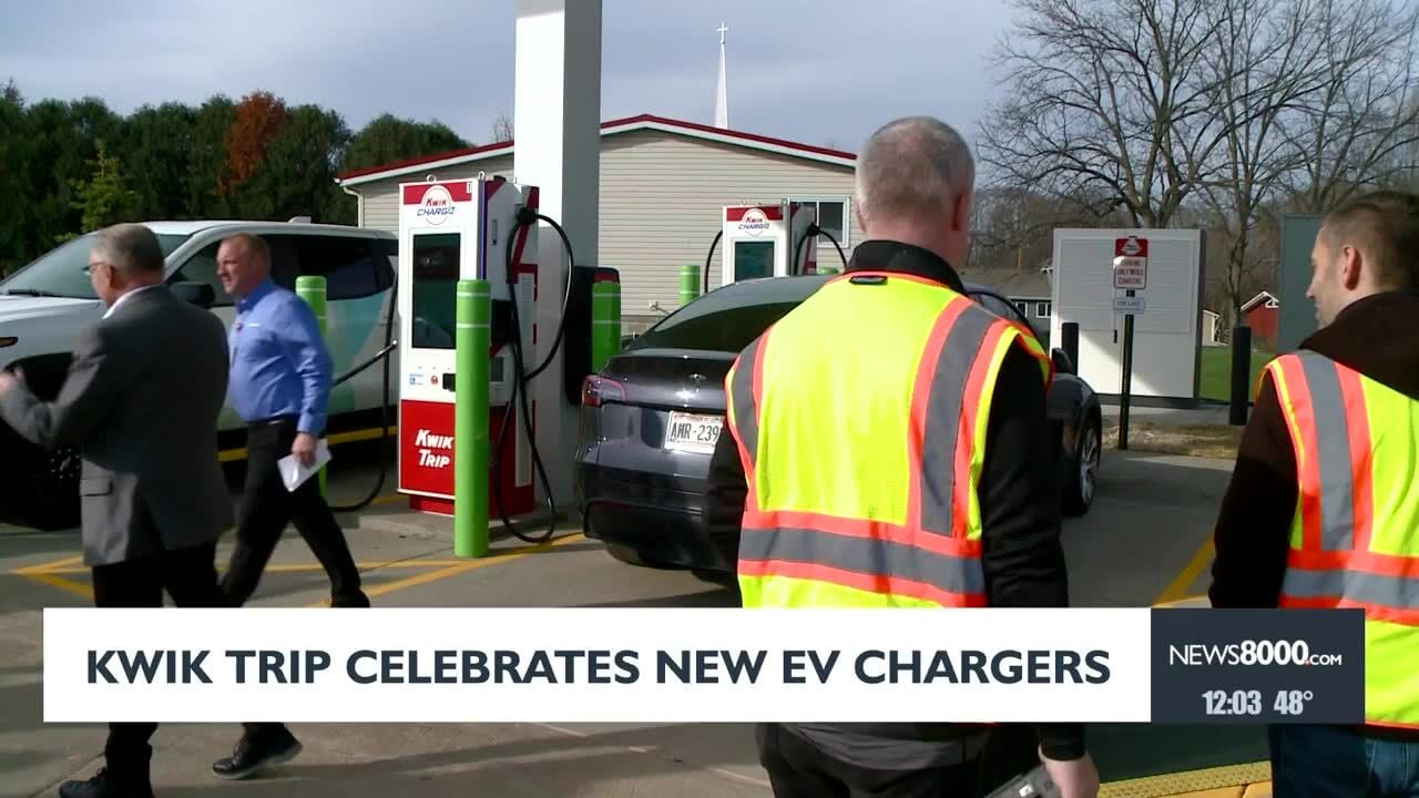 West Salem Kwik Trip opens electric vehicle charging station | West Salem | news8000.com West Salem Kwik Trip opens electric vehicle charging station | West Salem | news8000.com