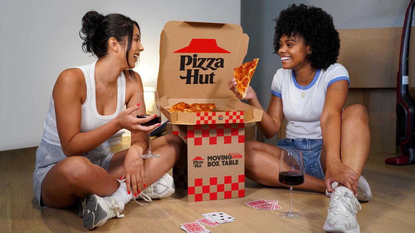Pizza Hut is offering a pizza box that folds into a table National