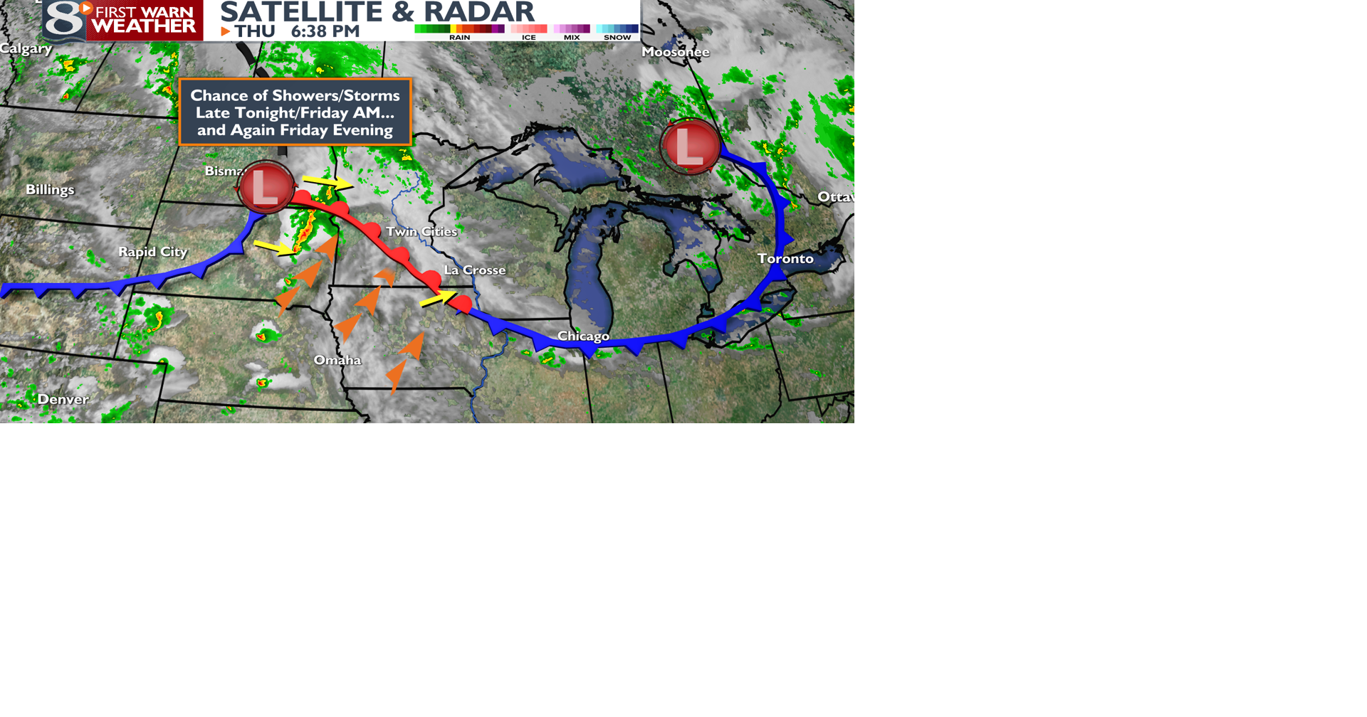Chance of Showers/Storms Overnight into Early Friday | | news8000.com