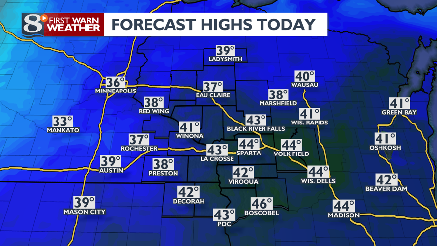 Clearing Skies with Cooler Temperatures Today | | news8000.com