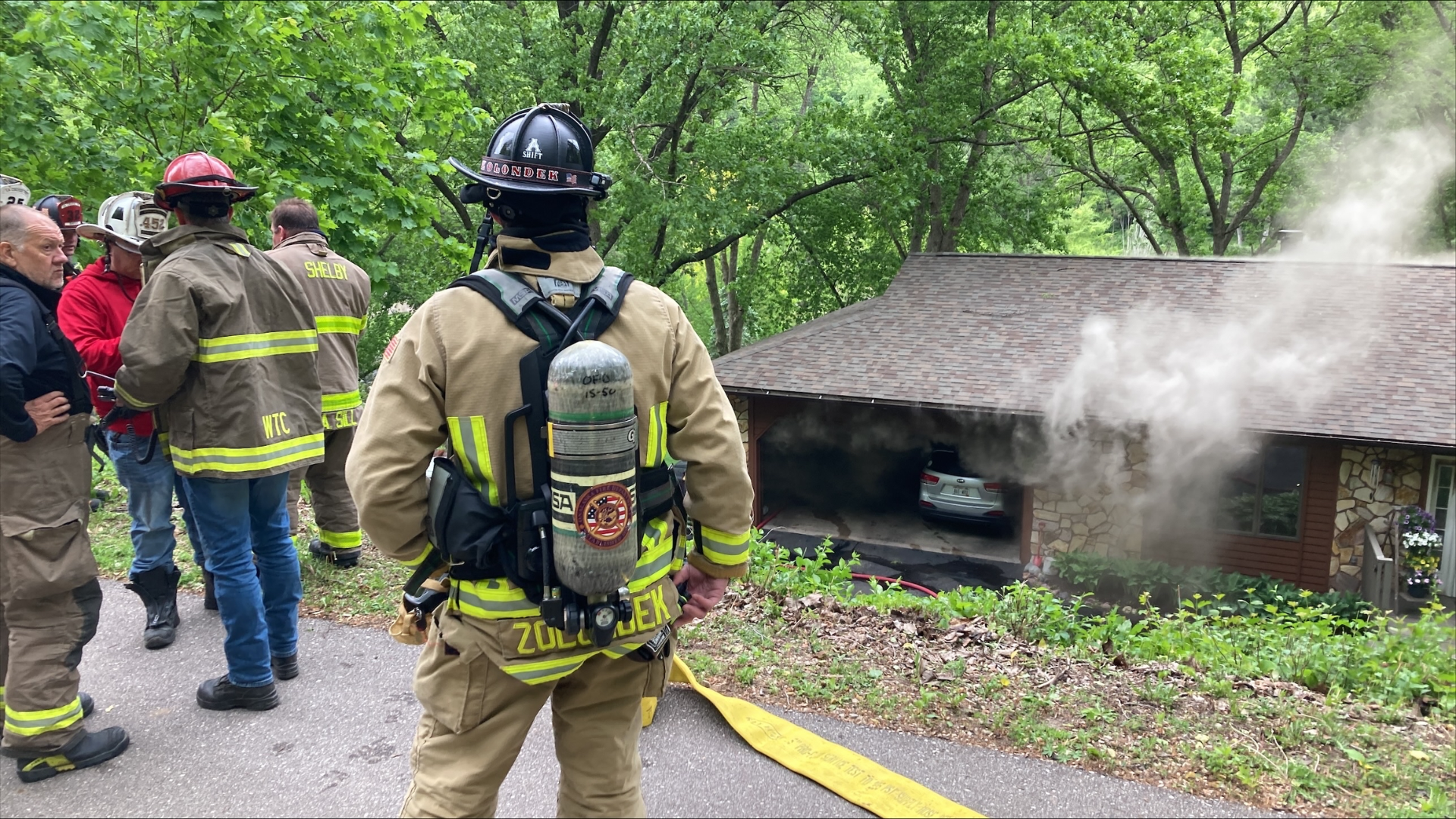 Fire crews battling structure fire in Shelby | La Crosse | news8000.com