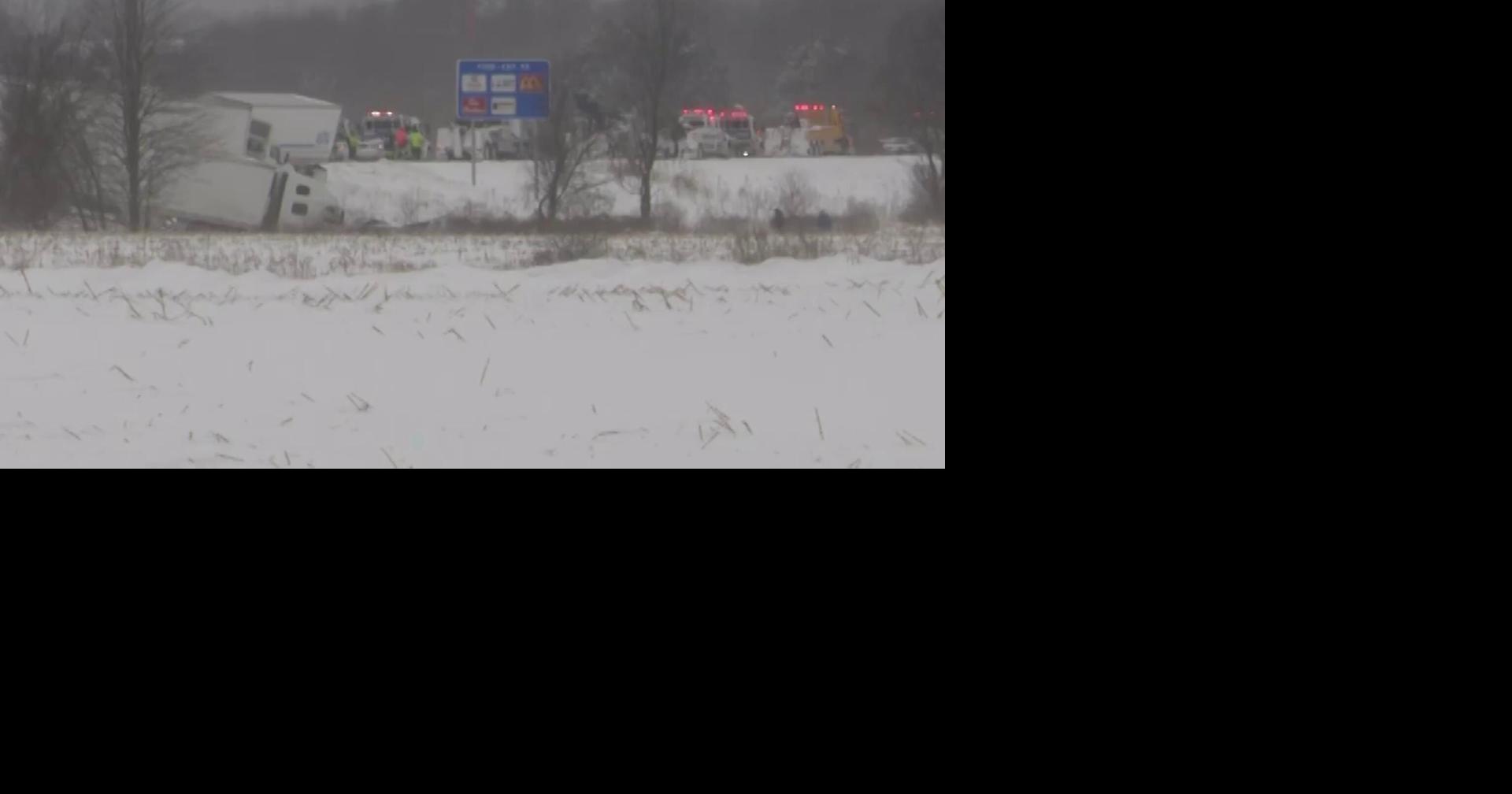 100 vehicles pile up in Michigan crash as snowstorm moves across the ...