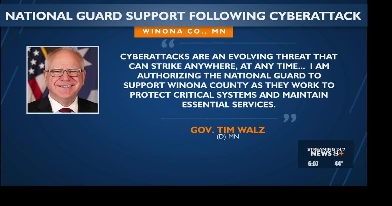 Gov. Walz issues emergency assistance to Winona County after cyber attack | news8000.com