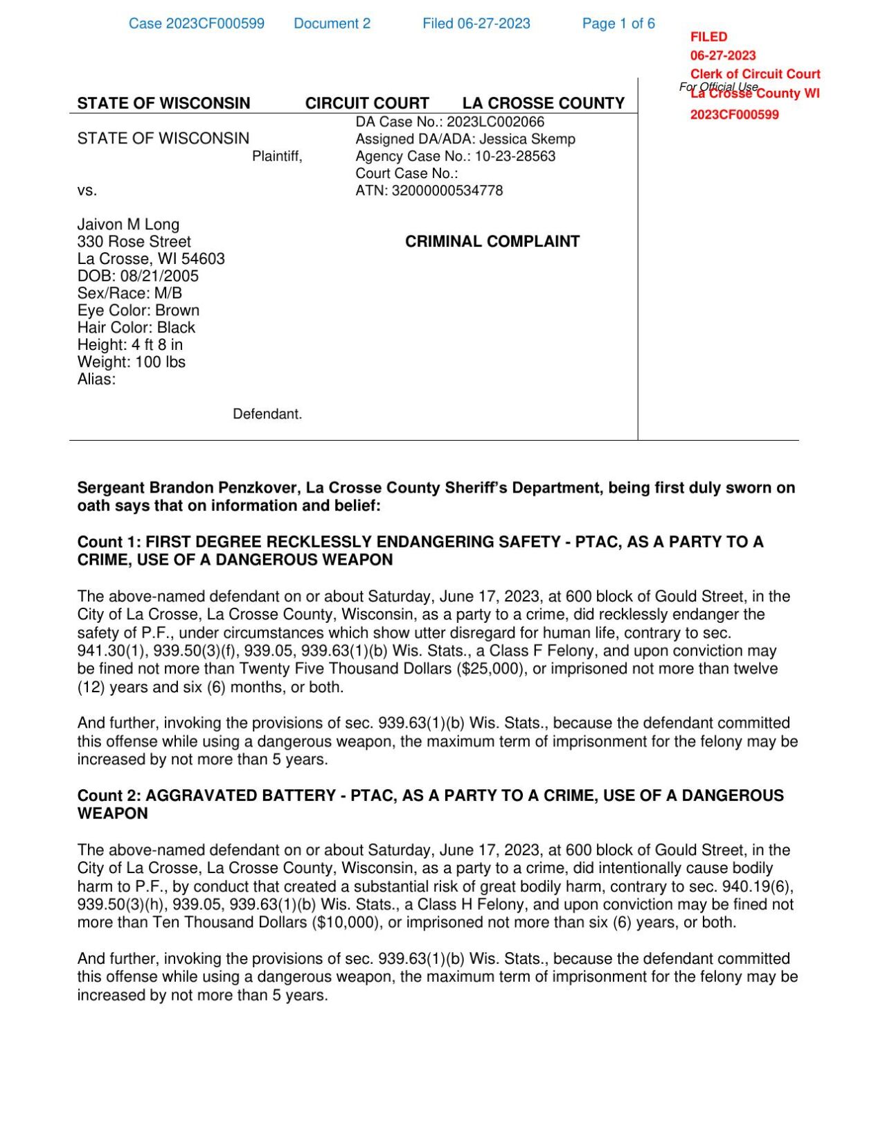 La Crosse teen arrested after alleged violent beating on city's lower