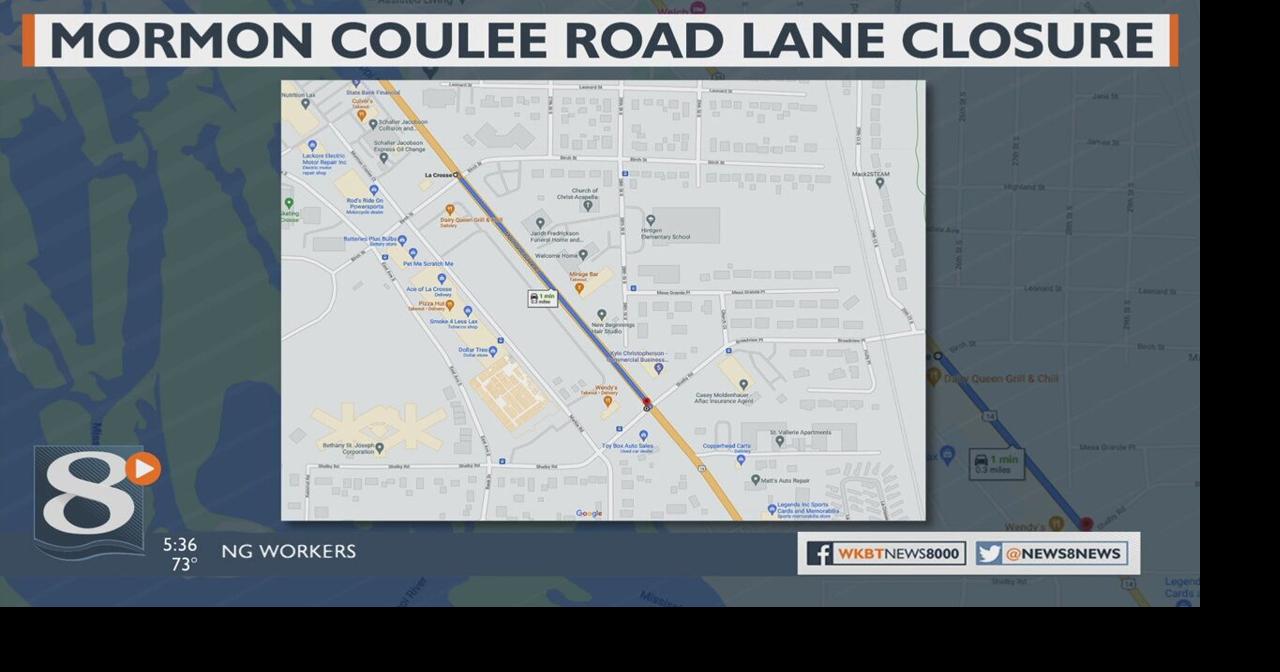 La Crosse’s Mormon Coulee Road lane closure begins Monday La Crosse