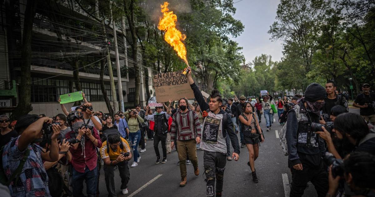 Critics slam Mexico’s gentrification protests as xenophobic. Activists say they’re fighting for their human rights