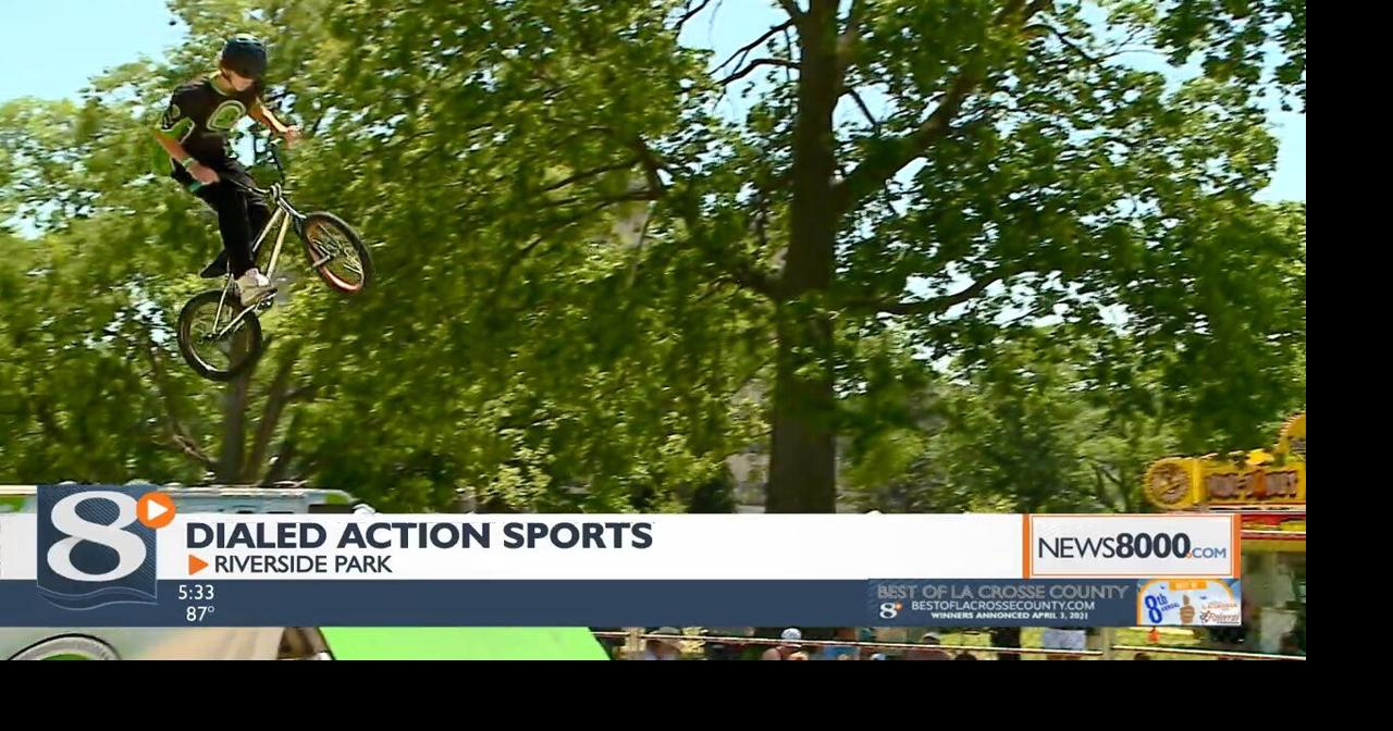 High flying BMX Stunt Riders Show Off Skills At Riverfest In La Crosse
