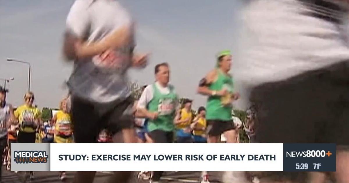 Medical Headlines: Study: exercise may lower risk of early death