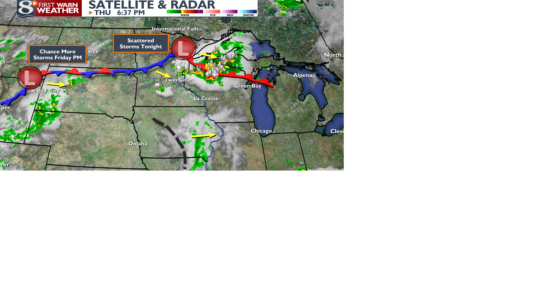 Warmer and more humid for the rest of the week with some storm chances ...