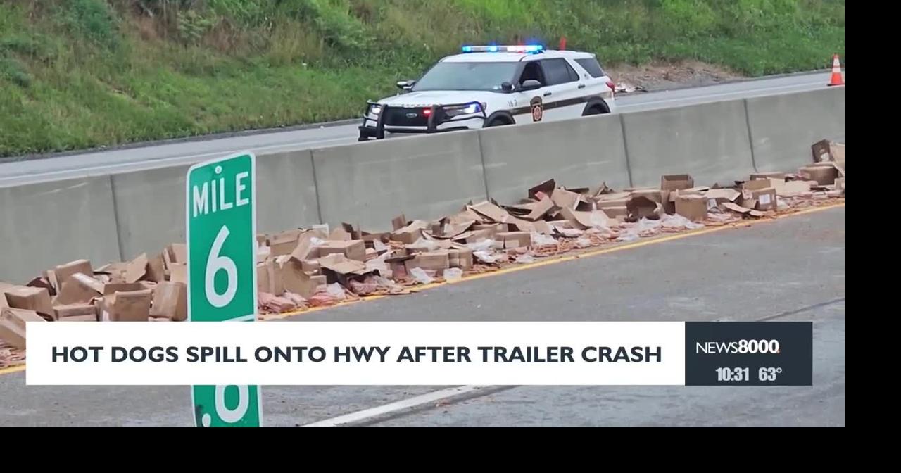 Hot dogs spill onto HWY after trailer crash | News | news8000.com