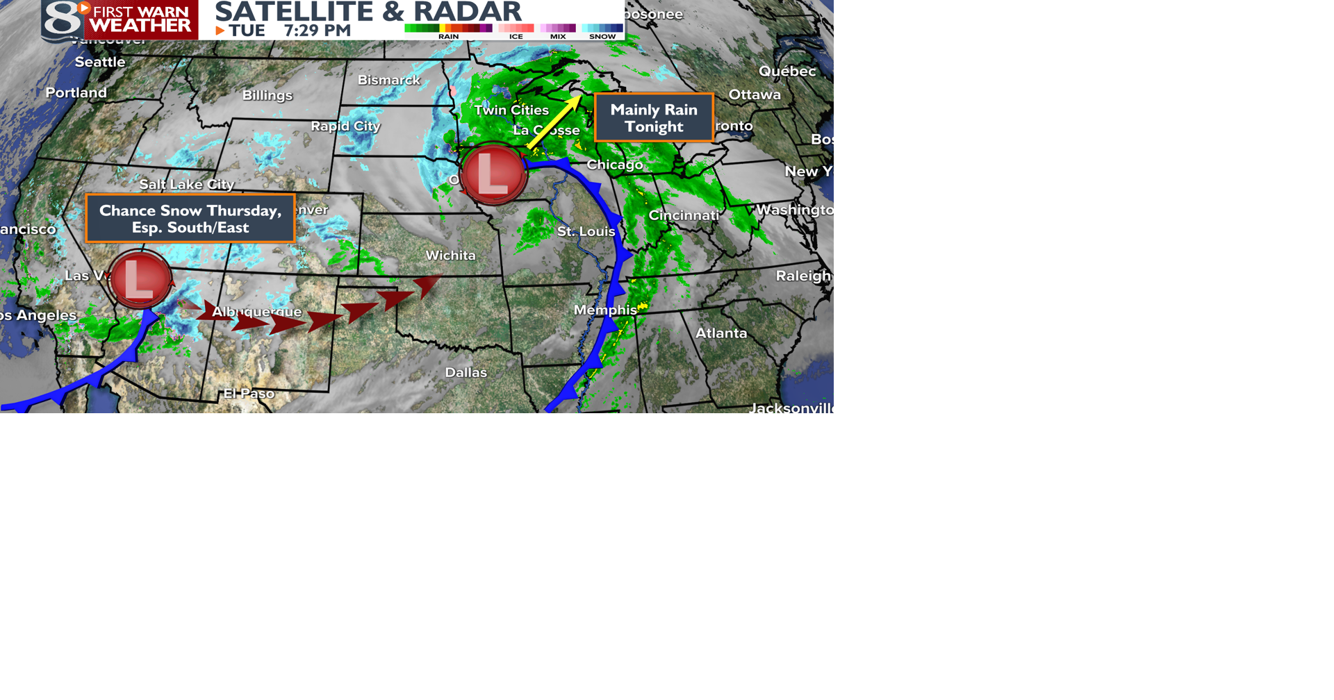 Rainy & Windy Tonight... Chance Snow for Some Thursday | Forecast ...