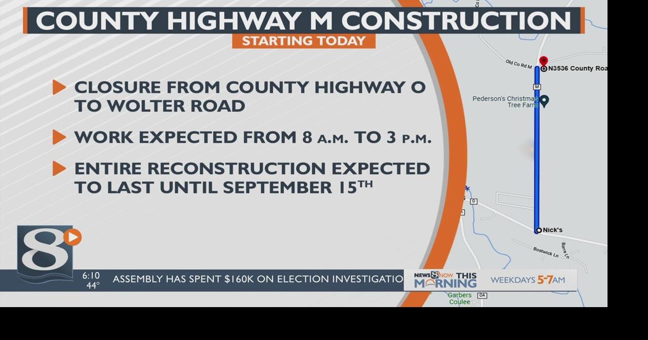 Reconstruction work begins on La Crosse County Highway M Local News