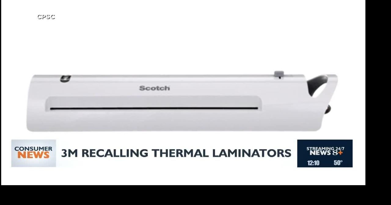 Consumer headlines: Thermal laminator recall