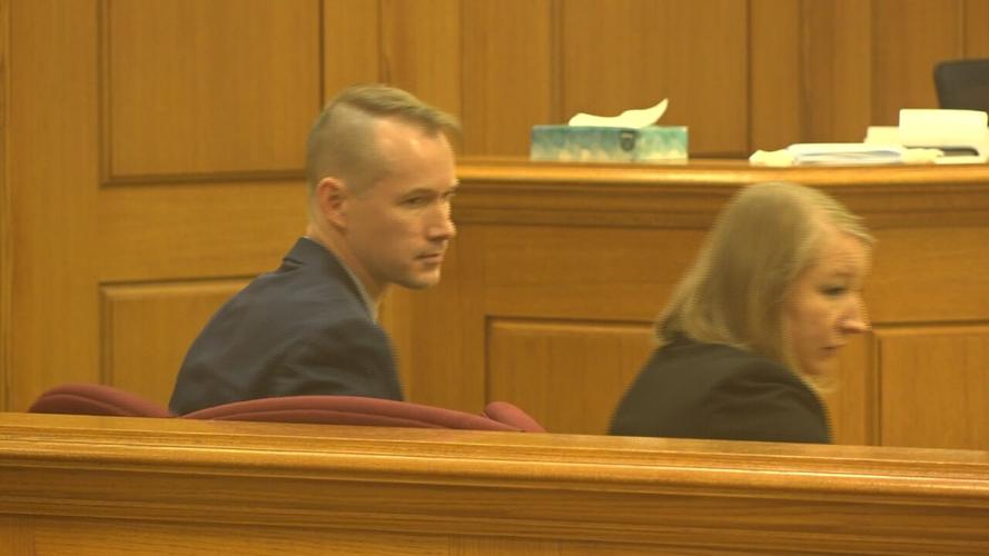 Joseph Poterucha in court during plea hearing