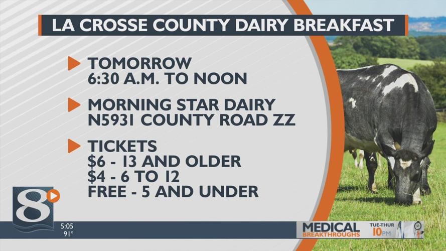 La Crosse, Vernon County Dairy Breakfasts returning with Wisconsin