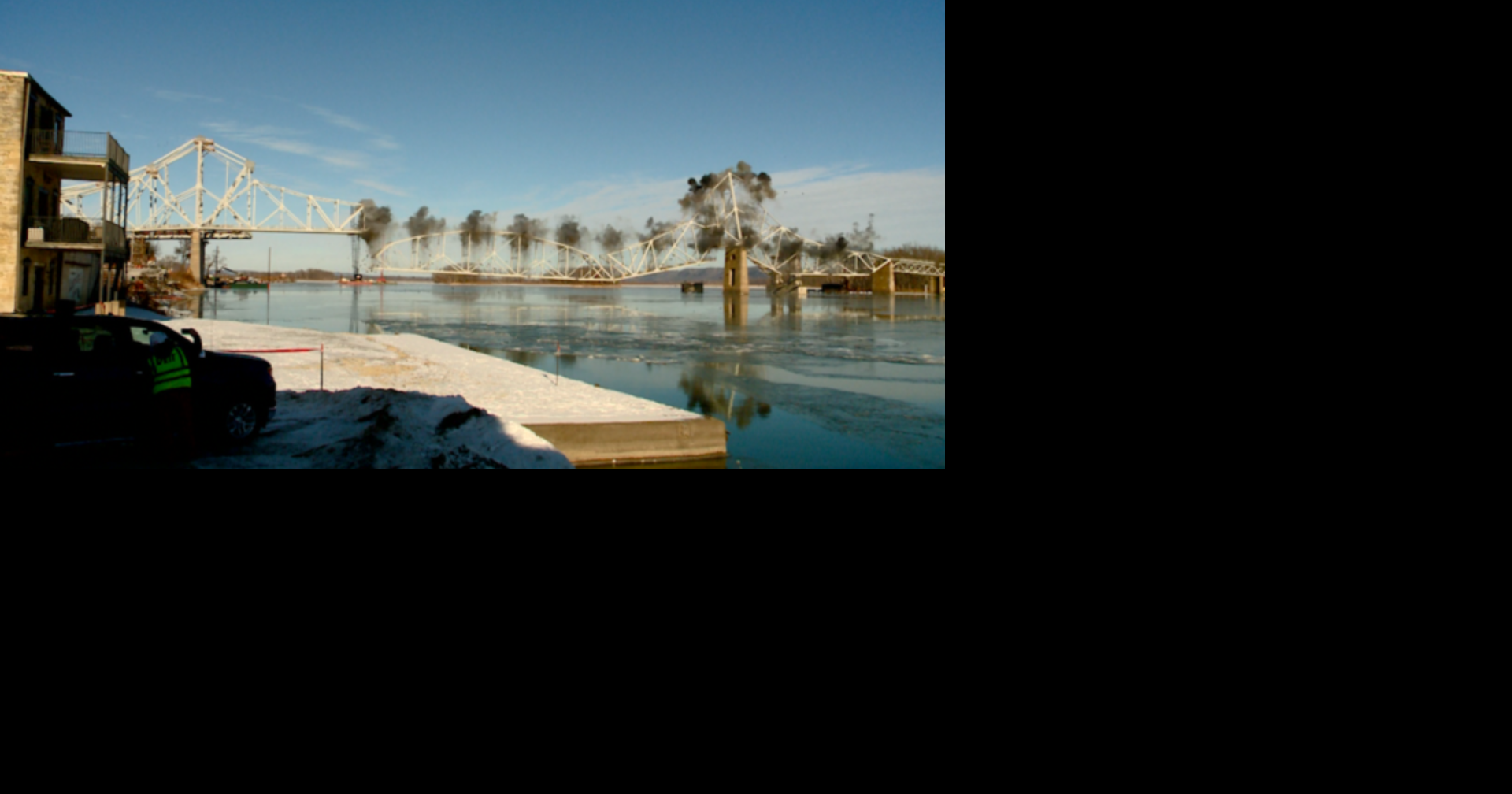 Underwater Explosives to Demolish Concrete Pier in Lansing, Iowa
