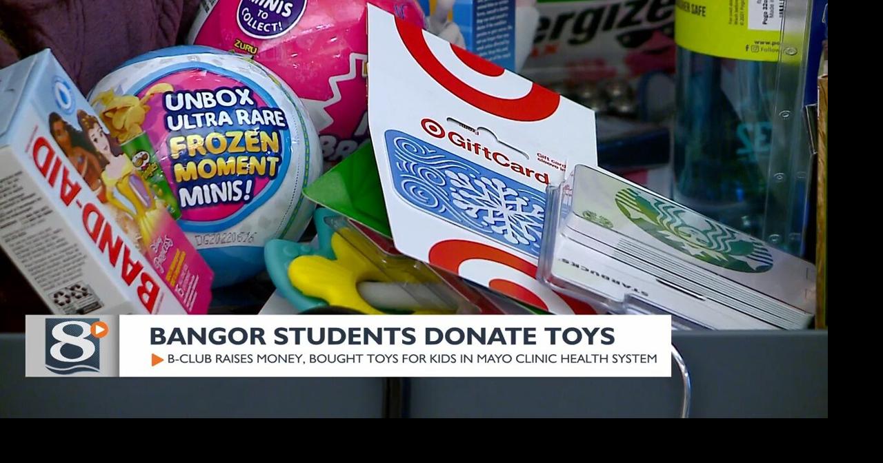 Bangor High School athletes drop off toy donations for kids at Mayo
