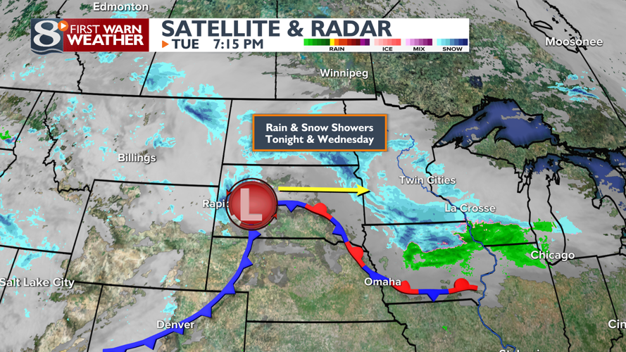 Scattered Rain & Snow Showers Tonight & Wednesday | Forecast | news8000.com