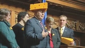 Foam cheesehead is hot when Packers do well 