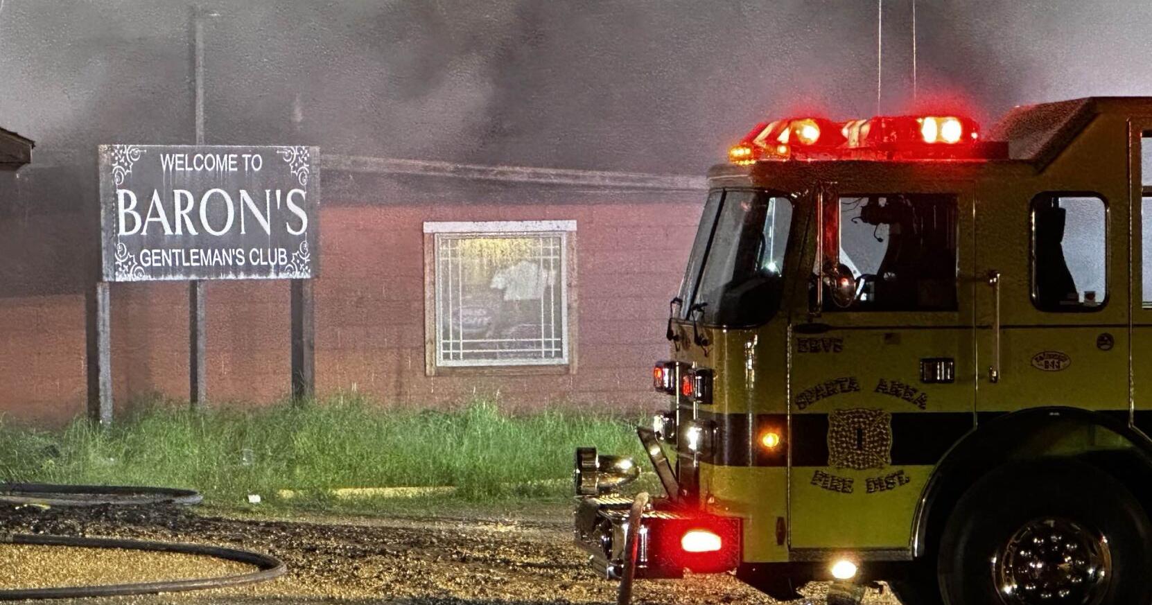 Crews spend 5 hours battling fire at Baron's Gentlemans Club - Vimarsana News