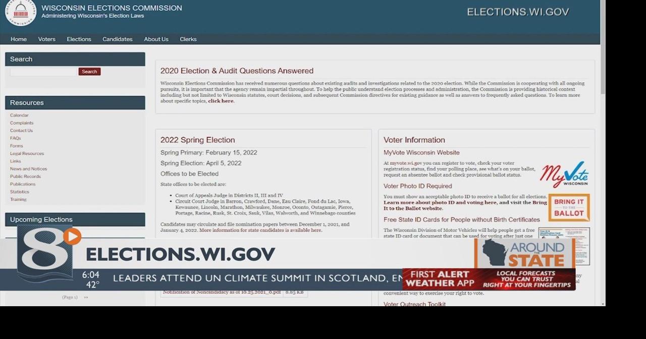 Chief Election Official encourages Wisconsinites to engage with public  information about elections | Elections | news8000.com