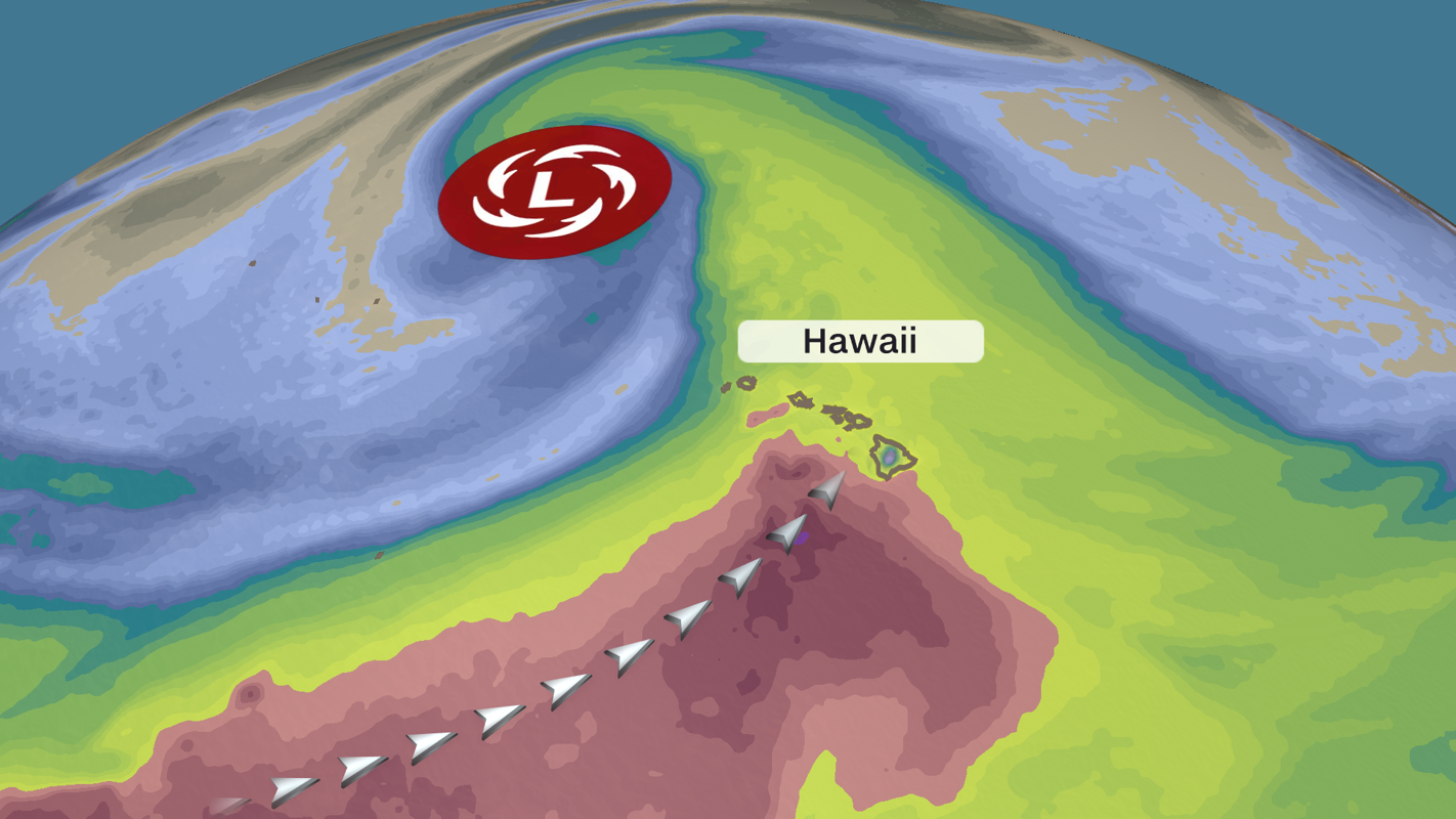 Over a month’s worth of rain has fallen on parts of Hawaii as a storm ...