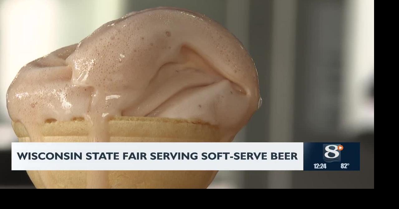 Wisconsin State Fair serving soft-serve beer cones