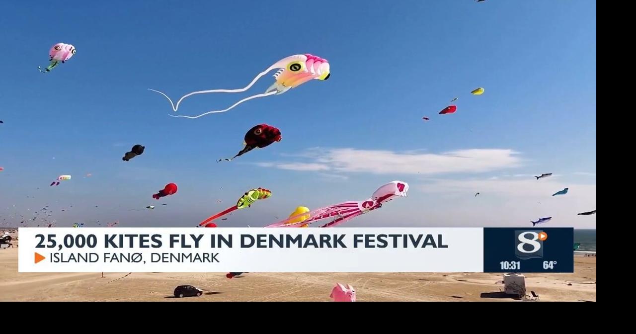 25000 kites fly in Denmark festival