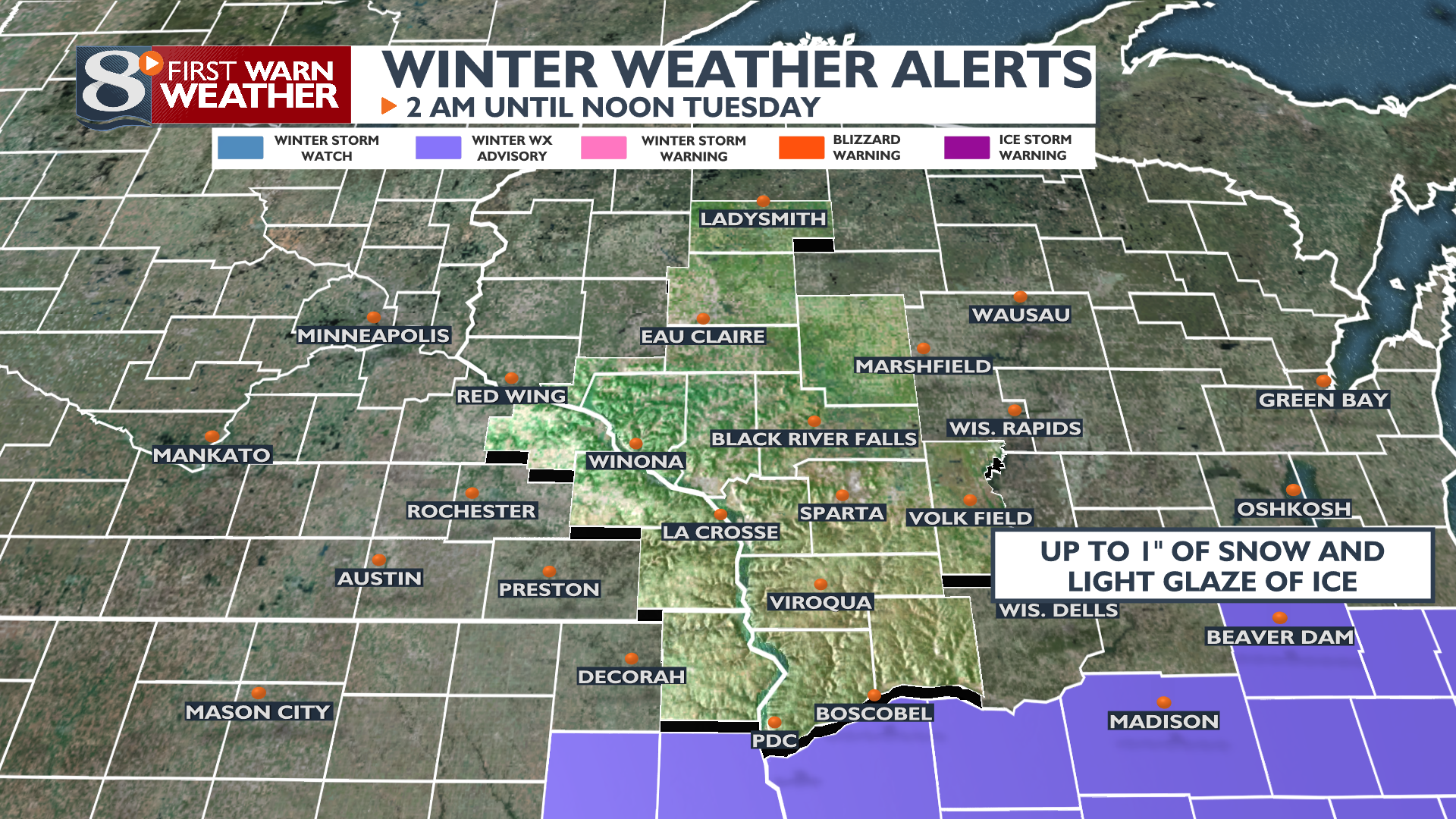 Wintry Mix On Tuesday For Some; More Precip Chances On Wednesday ...