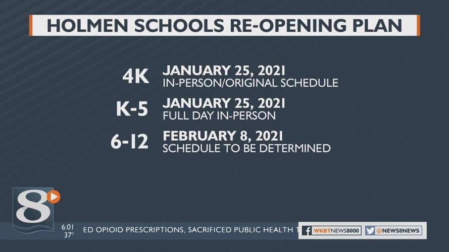 Holmen School District inperson return for 4K, K5 on Jan. 25, upper