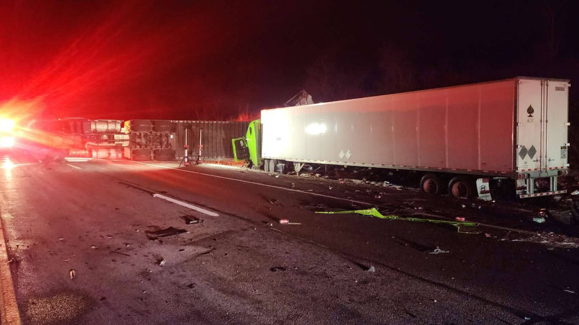Driver airlifted after multi-semi crash on I-94 early Saturday | Black ...