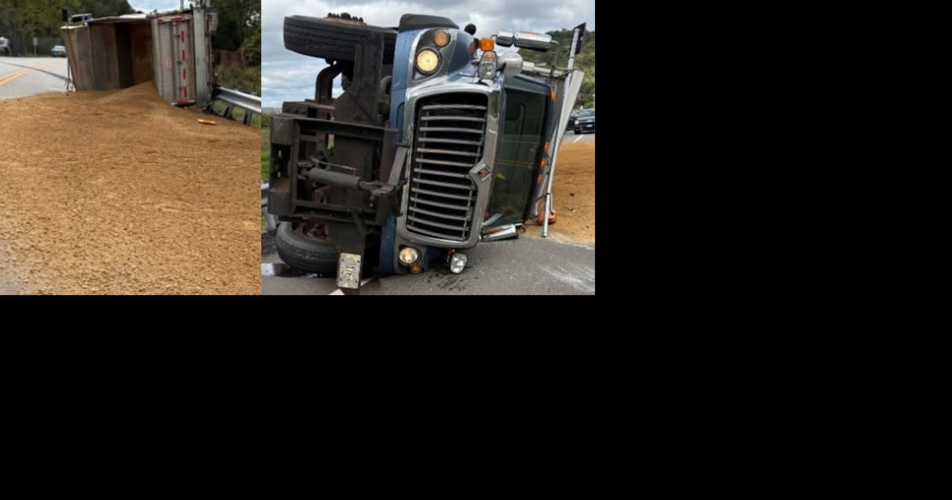 Dump truck overturns at Crawford County intersection, two injured ...